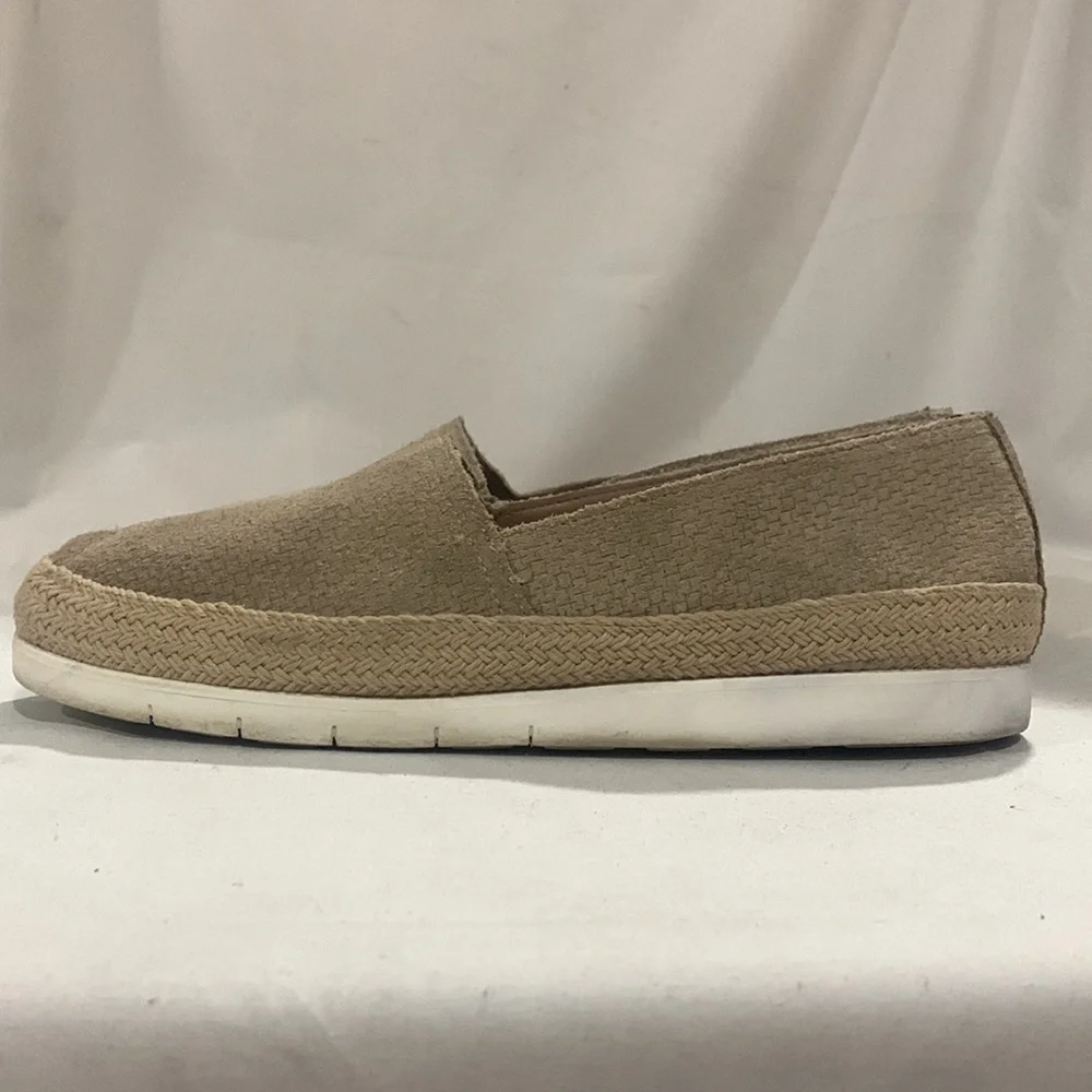 DONALD J. PLINER Nubuck Suede Basketweave Espadrille Flat Slip On Sneakers